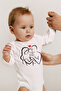 Organic 100% Cotton Family Themed Printed Short Sleeve Baby Bodysuit with Snap Fasteners