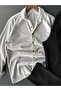 Comfortable Fit Ribbed Shirt + Trousers 2-Piece Combination - 3