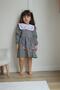 Girl's Gingham Patterned Embroidered Collared Dress Stylish Comfortable and Special Occasion Model-Jlb-093