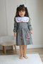 Girl's Gingham Patterned Embroidered Collared Dress Stylish Comfortable and Special Occasion Model-Jlb-093 - 3