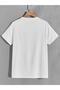 Statue Photo T-shirt -white, Printed, Crew Neck, Printed, Short Sleeve, Boyfriend, Loose - 2