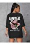 Love Never Fails -black, Printed, Crew Neck, Oversize, Short Sleeve, Boyfriend, Loose