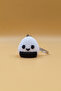 Knitted Patterned Onigiri Keychain (Plastic)