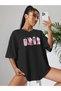 Emoji Cup T-shirt - black, Printed, Crew Neck, Printed, Short Sleeve, Boyfriend, Loose - 4