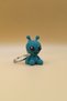 Knitted Patterned Alien Keychain (Plastic) - 2