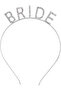 Silver Color Bachelorette Crystal Stone Bride Crown Imported 16X10 cm - 2