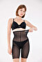 Freshness 0007 Laser Cut Tulle High Waist Shorts Corset - 3