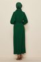STONE DETAIL BELLY CREPE DRESS 44356 - 4