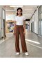 Women Brown Wide Leg Trousers - 2