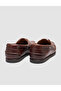 Kylavex Brown Genuine Leather Lace-Up Casual Boat Shoes - 3