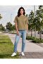 Women Green Embroidered Detailed Jersey Tshirt - 2