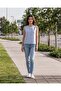 Women Blue Striped Waistcoat - 2