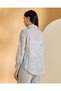 Women Blue Button Front Blouse - 3