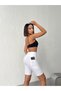 Women's High Waist Gathering Pocket Shorts Sports Leggings - 6