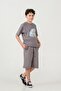 Top Front Middle Sailing Print Bottom Left Leg Print Boys' Shorts - T-Shirt Set - 2