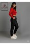 Faux Leather Trousers with Elasticated Waist and Cuffs - 4