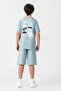 Top Front Embroidered Back Printed Bottom Left Leg Embroidered Boys' Shorts - T-Shirt Set - 6