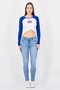 Women Crew Neck Long Sleeve Graphic Print Top, Multicolor - 4