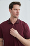 Buttoned Single Pocket Polo Collar T-Shirt - 5