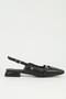 Women's Black Leather Ballerinas Pc-55791