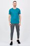 Men Sportswear Fit Short Sleeve Training T-Shirt, Teal Green - 3
