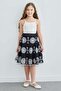 Elastic Waist Brode Embroidered Girls' Skirt - 7