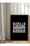 Bismillahirrahmanirrahim One Piece Black Wooden Framed Painting - 2