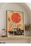 Vintage Car Poster Single Piece Wooden Framed Painting - 4