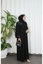 Plus Size Shoulder Stone Embellished Mother Dress Black Hnt1002 - 7