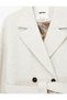 Long Sleeve Pocketed Double Breasted Cashmere Trench Coat - 5
