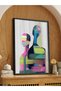 Colorful Two-Size One-Piece Black Wooden Framed Painting - 4