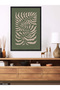 Boho Style Plant One-Piece Black Wooden Framed Painting - 3