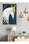 Gold Detailed Colorful Horse One-Piece Wooden Framed Painting - 3