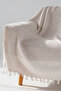 Fringed Sofa Cover 100% Cotton |   Sofa Shawl 170X310 cm Arm Cover - 2