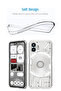 غطاء حماية خلفي شفاف من السيليكون لهاتف Nothing Phone 2 - 3