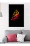Colorful Arabic Writing One-Piece Black Wooden Framed Painting - 3