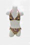 Girl's Yellow Peacock Patterned Triangle Bikini Set for Ages 6-14 Hzl24S-Lc19017 - 3