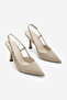 Women's Stiletto Pointed Toe Thin Heel Classic Heeled Shoes Reney Beige Suede - 3