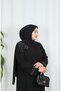 Plus Size Shoulder Stone Embellished Mother Dress Black Hnt1002 - 9