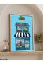 Blue Florist One Piece Wooden Framed Painting - 4