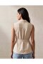 Women Beige Belted Causal Dress - 5