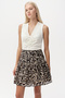 Pleated High Waist Zippered Mini Skirt - 4