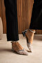 Norella Mesh Sequined Ankle Strap Open-Sided Evening Dress Shoes