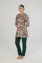 Leafy Patterned Full-Coverage Hijab Swimsuit with Leggings - 5
