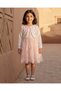 Girls Pink 3D Floral Dress With Sequin Bolero
