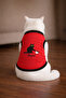 تيشيرت للقطط مطبوع عليه Red Oops Cat مقاس M (100% قطن ممشط)