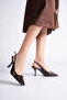 Women's Slingback Open-Back Closed-Toe Heeled Shoes - 4
