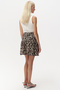 Pleated High Waist Zippered Mini Skirt - 3