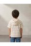Boys Junior Ivory & Brown Stripe Hooded T-Shirt - 2