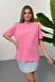 Women's Sea Shell Printed 100% Cotton T-Shirt Pink - 26Y 26512 - 3